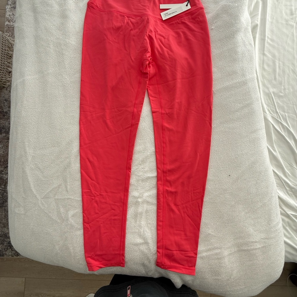 PARAGON Coral-Red High-Waist Leggings